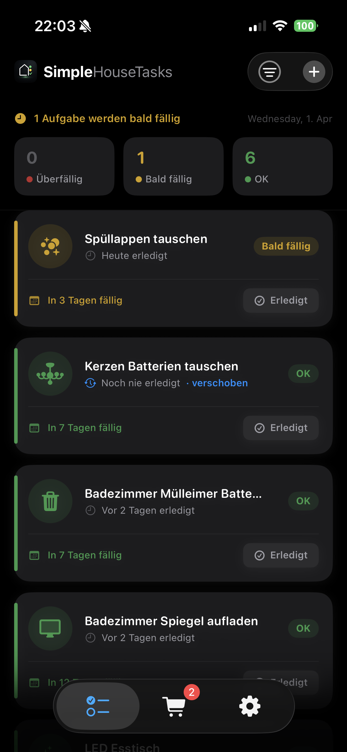SimpleHouseTasks – Screenshot 1